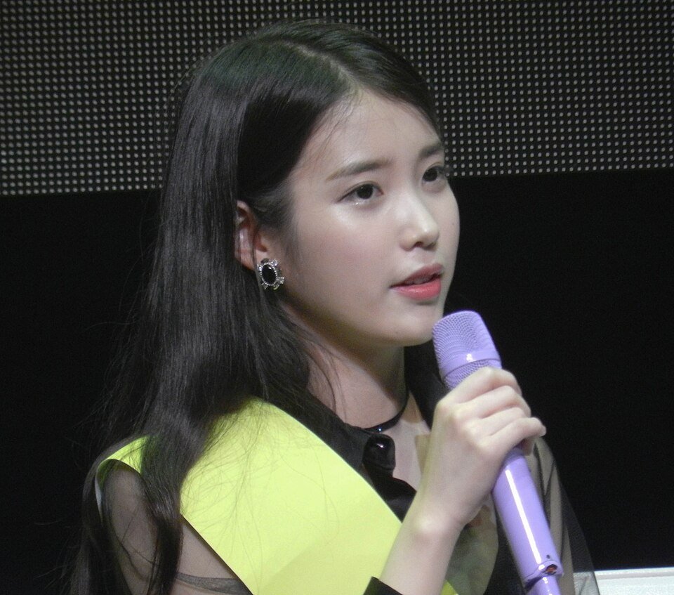 IU at her 7th-anniversary fan meeting, September 2015.